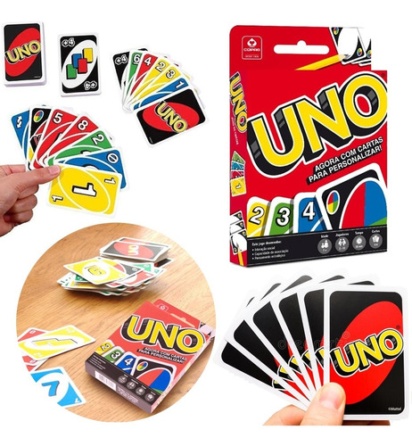 Jogo De Cartas Uno Personalizável Original Copag Mattel